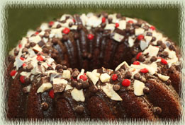 Cocoa Cinnamon Cake With Mocha Mint Icing