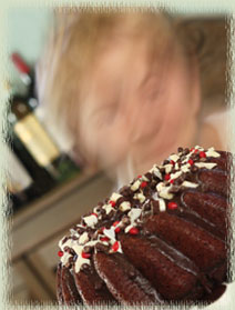 Newly-Minted Teenager Stalks Cocoa Cinnamon Cake With Mocha Mint Icing