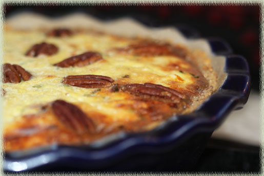 Chicken–Pecan Quiche