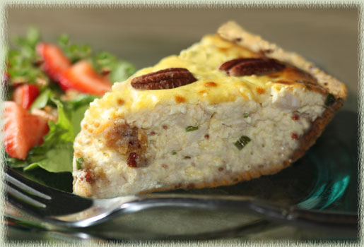 Chicken–Pecan Quiche
