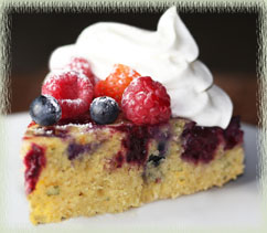 Upside–Down Berry Cornmeal Cake