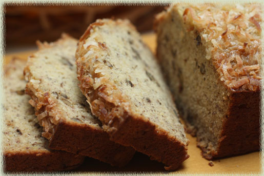 Coconut Banana Bread with Lime Glaze