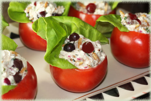Chicken Salad in Tomato Cups