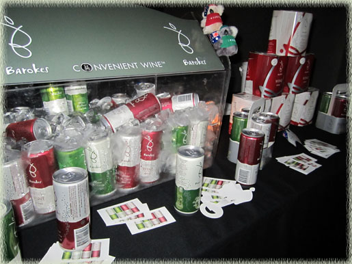 Barokes' Wine in a Can Display