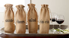 Wisteria Cheers Wine Jute Bag
