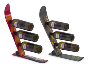 Snow Ski Wine Rack from uncommon goods