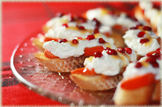 Roasted Persimmon Crostini