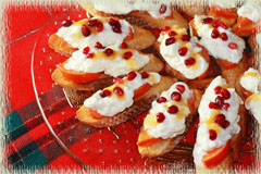 Roasted Persimmon Crostini