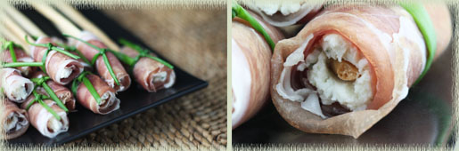 Grissini with Prosciutto-Wrapped Boursin Bundles