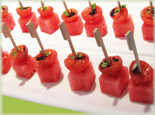 Watermelon Tomato Bites