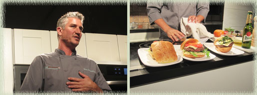 Chef Marc Boussarie of The Counter & his Burger demo creations