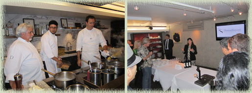 Drago & chefs; Marisa's presentation