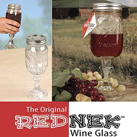 Red Neck Wine Glass