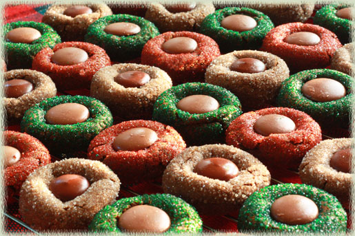 Chocolate–Kissed Gingerbread Cookies