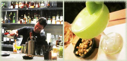 Bartender at work & Godzilla cocktail