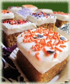 Paul's Pumpkin Bars with Leah's Cream Cheese Frosting