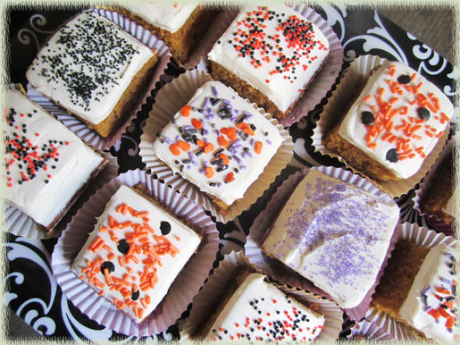 Paul's Pumpkin Bars with Leah's Cream Cheese Frosting
