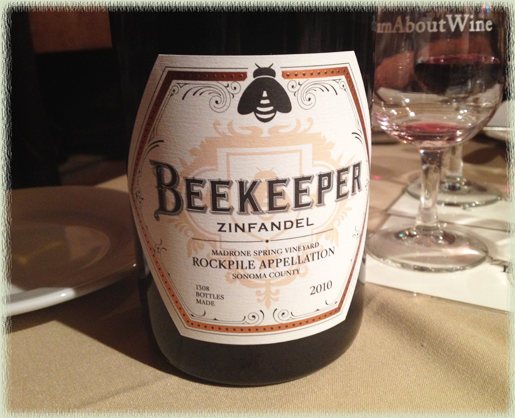 2010 Beekeeper Zinfandel Label