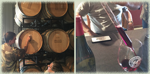 Mike Mooney blending wine