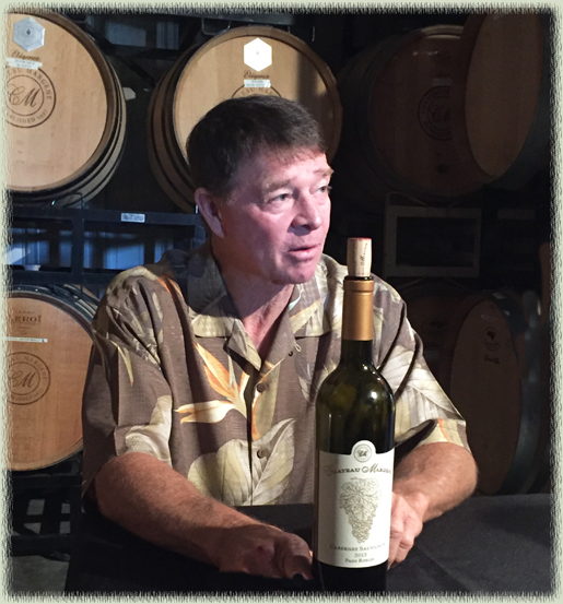 Mike Mooney in his barrel room