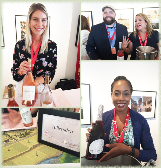 Lauren Bonner of Château D'Esclans; Adam Kubrock and Amy Bates of Hillersden; Sherrijon Gaspard of Vina Sympatica; Placemat Map of Hillersden in New Zealand