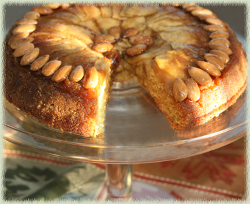 Apple–Almond Upside Down Cake
