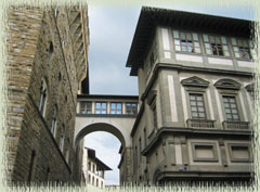 Part of the Vasari Corridor between the Palazzo Vecchio & the Uffizi