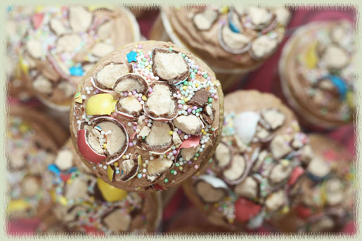 Malt Velvet Cupcakes with Buttercream Frosting