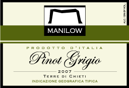 Manilow 2007 Pinot Grigio