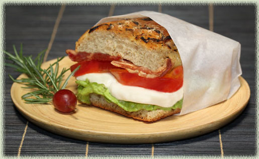 Italian BLT's on Rosemary–Onion Focaccia