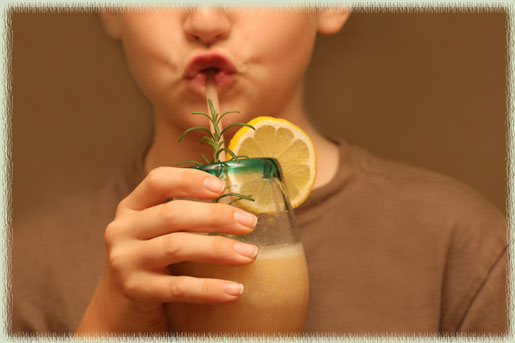 Rosemary Cherry Lemon Slushie