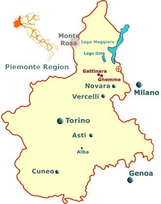 Piemonte Map